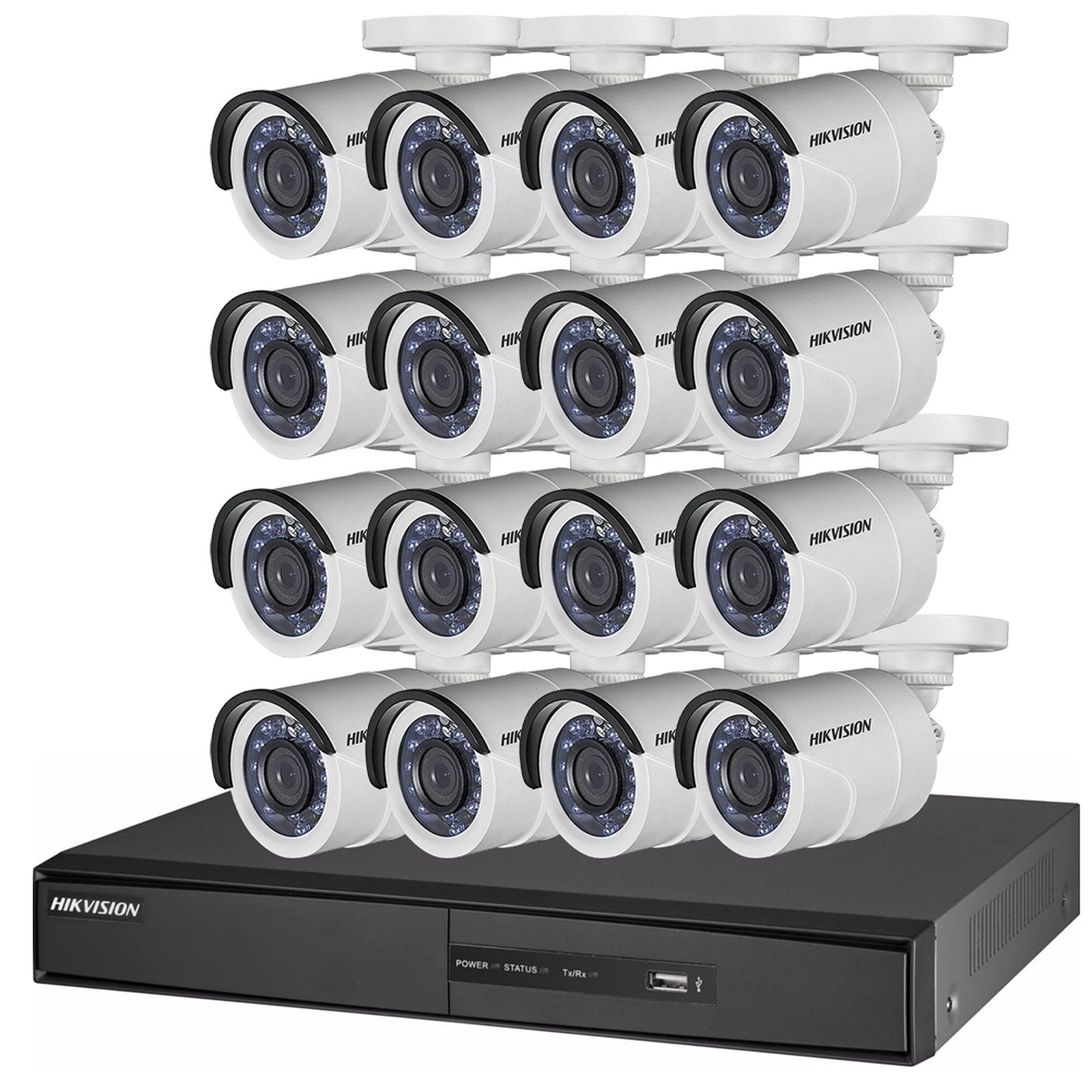 Kit vidéo surveillance 16 cameras et dvr turbo HD Hikvision - INTEGSY