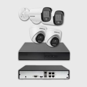 KIT VIDÉO SURVEILLANCE IP 4 CAMERAS IP 2MP POE ET NVR DE 4 UP TO 6MP POE