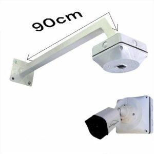 Support cameras de surveillance 80cm/15cm avec boite jonction