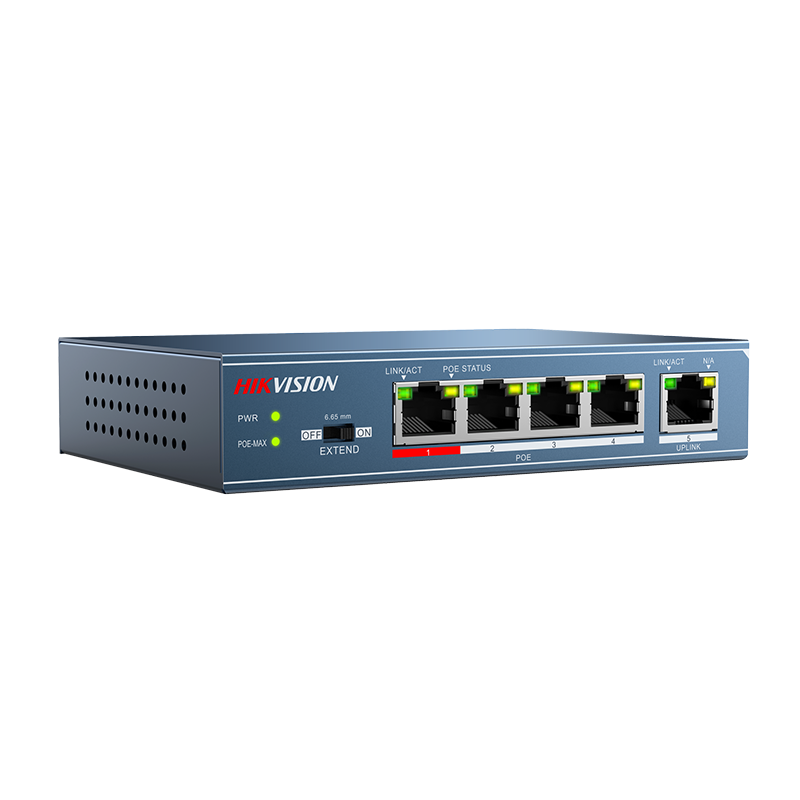 Switch mạng 4 cổng PoE , 2 cổng uplink 10/100Mbps DS-3E0106P-E/M
