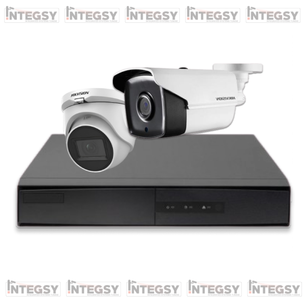 Kit vidéosurveillance Hikvision COLORVU 2MP 2 Cameras et XVR
